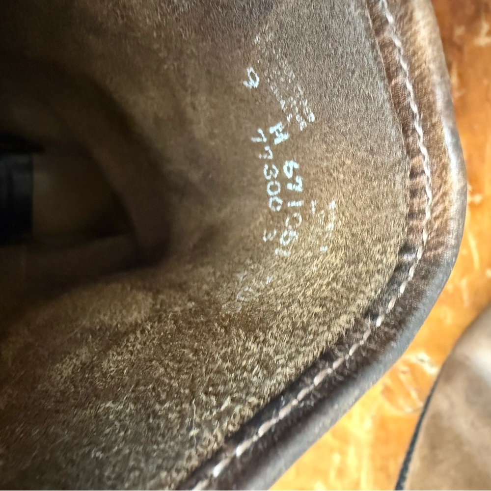 FRYE Womens 12R Boots Brown Leather Square Toe Harness Distressed 77300 Size 9 M - Picture 5 of 11